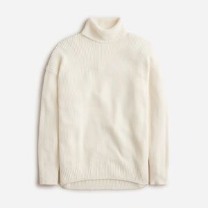 J. Crew Cotton Ribbed Turtleneck Sweater